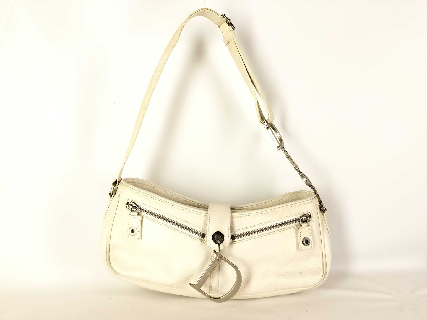 Dior D hardware leather one-shoulder bag shoulder bag