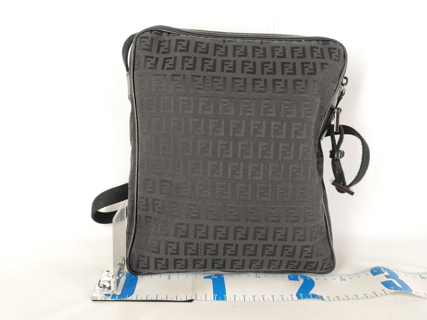 FENDI Zucchino Shoulder Bag with Zucca Pattern