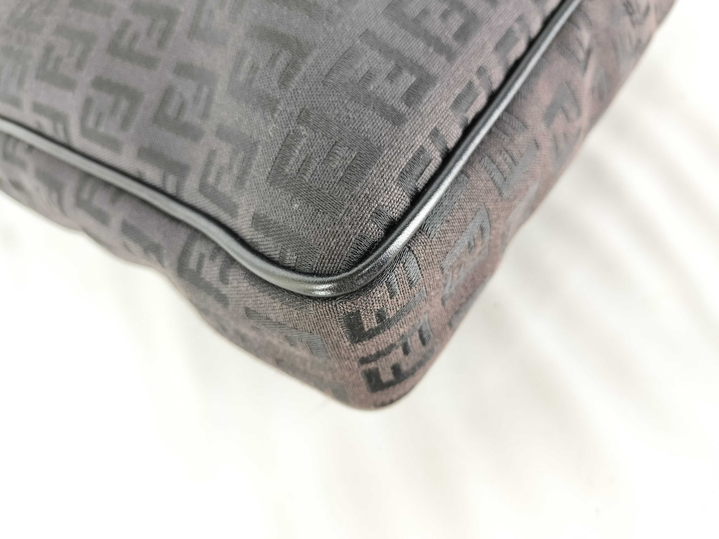 FENDI Zucchino Shoulder Bag with Zucca Pattern