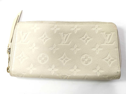 LOUIS VUITTON Monogram Empreinte Louis Vuitton Empreinte Secretron Zippy Long Wallet White M69142 Wallet