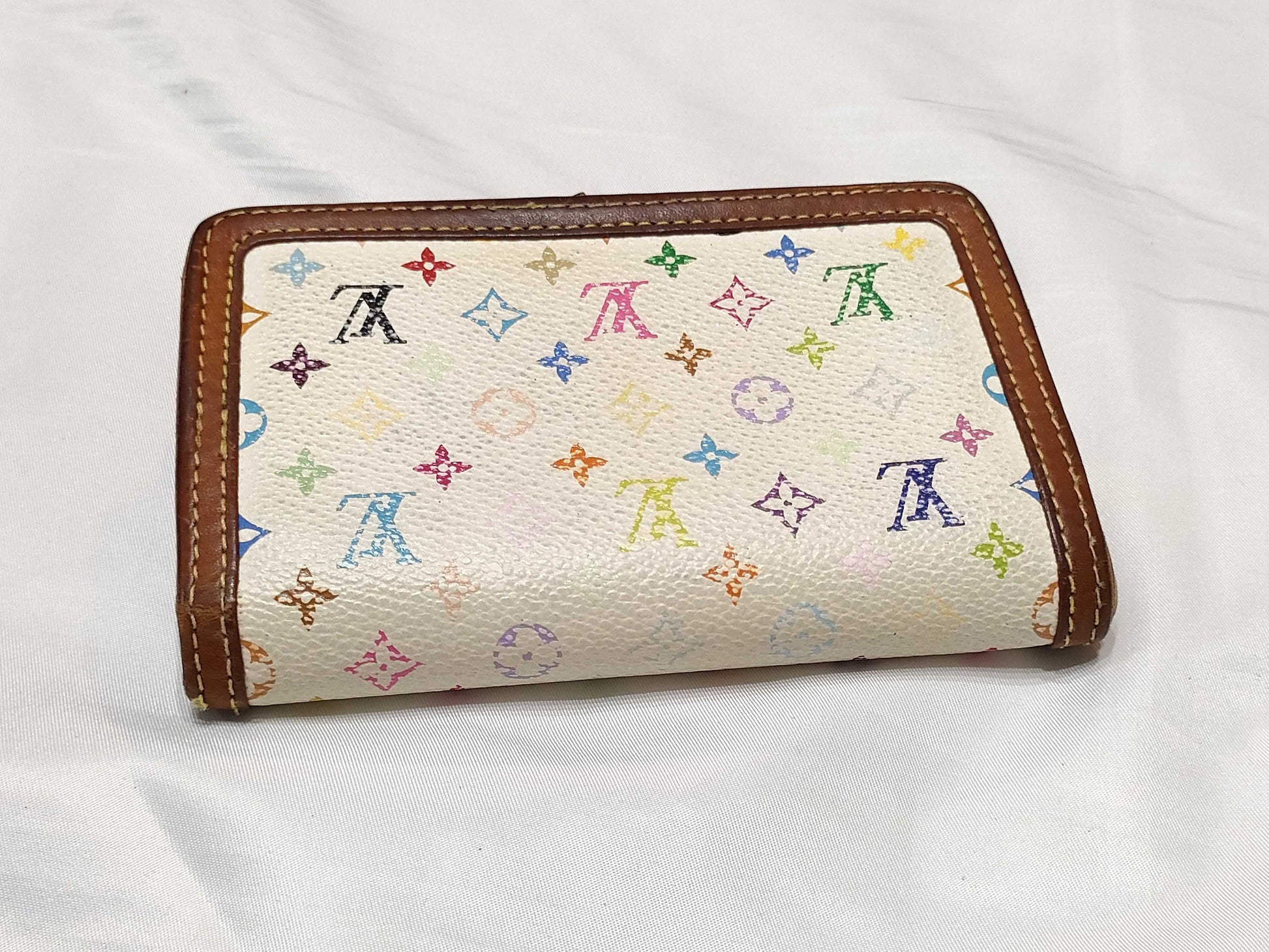 LOUIS VUITTON Monogram Multicolore Louis Vuitton Portefeuille Viennois Monogram Multicolore White M92987 Wallet