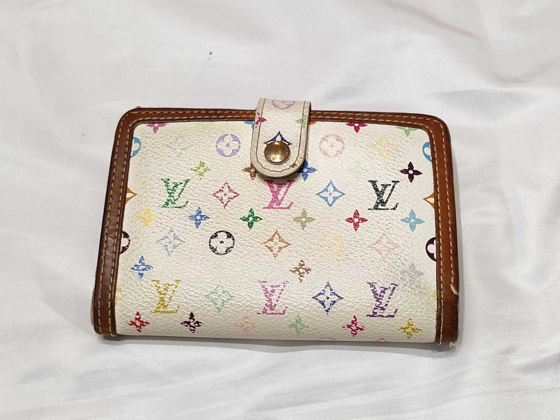 LOUIS VUITTON Monogram Multicolore Louis Vuitton Portefeuille Viennois Monogram Multicolore White M92987 Wallet