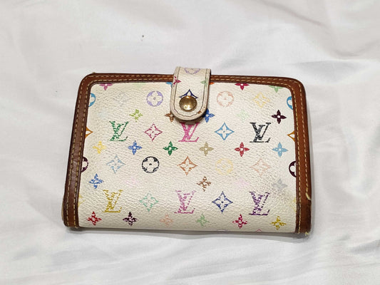 LOUIS VUITTON Monogram Multicolore Louis Vuitton Portefeuille Viennois Monogram Multicolore White M92987 Wallet