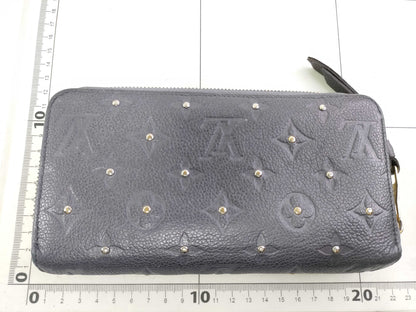 LOUIS VUITTON Monogram Empreinte Studded Zippy Wallet Long Wallet in Gris Silver M62209 Limited Edition