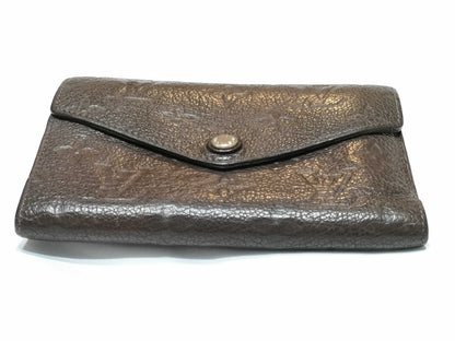 LOUIS VUITTON Monogram Empreinte Curie's Compact Brown Folding Wallet M60543