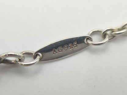 Tiffany & Co. Open Heart Lariat Pearl Necklace in 925, 5.8g 