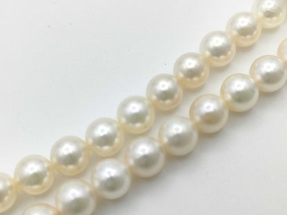 Pearl Necklace, Diameter: Approx. 6.7-6.9mm, Sterling Silver, 29.1g 