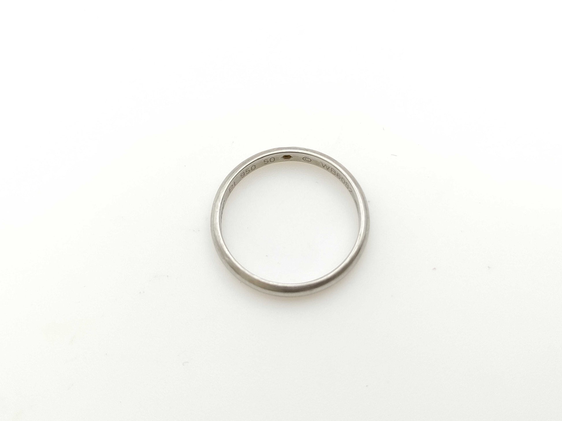 Cartier Band #50 1PD Pt950 2.7g Ring 