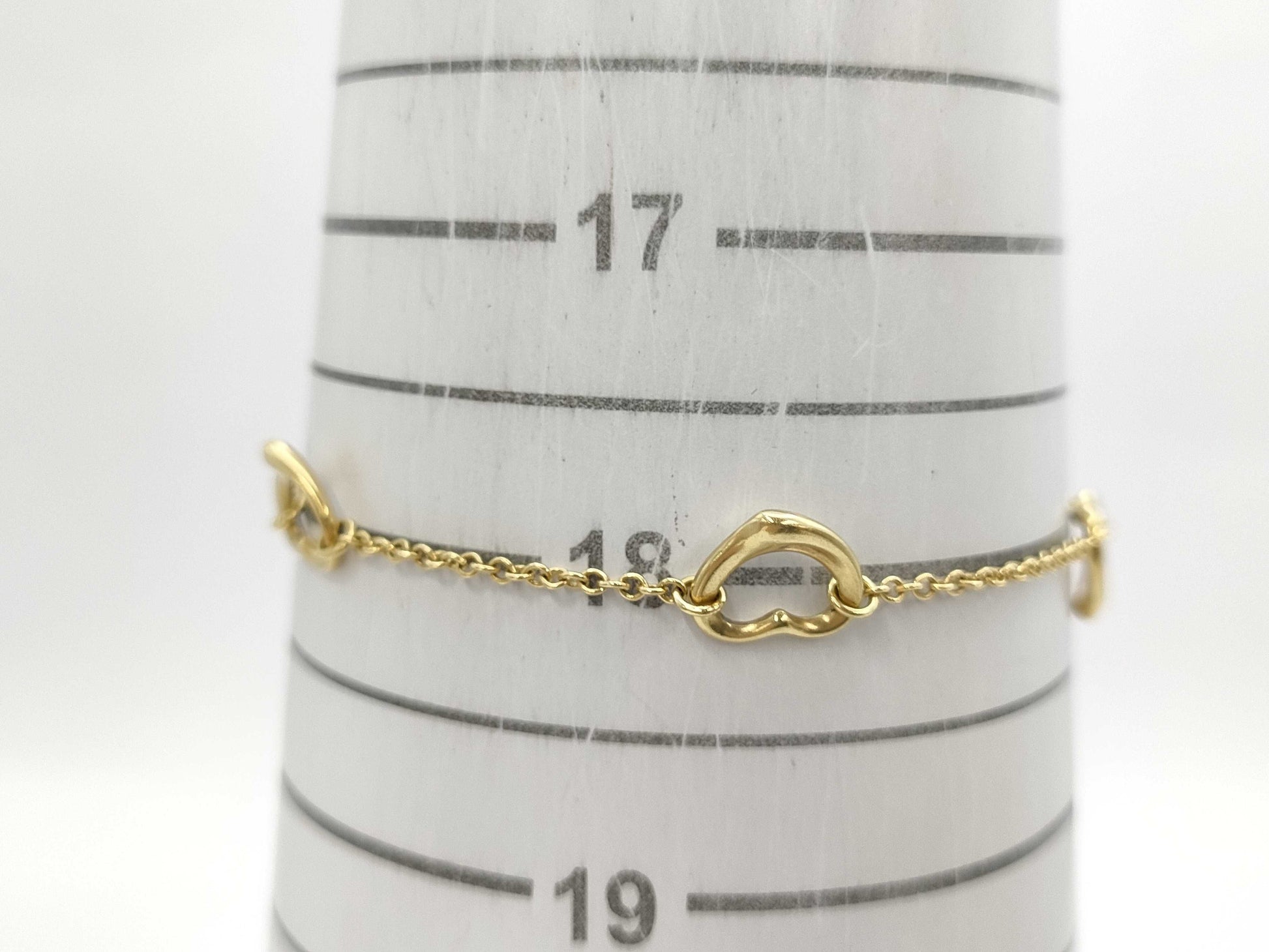 Tiffany & Co. Open Heart 5P Yellow Gold 750 5.5g Bracelet/Bangle 