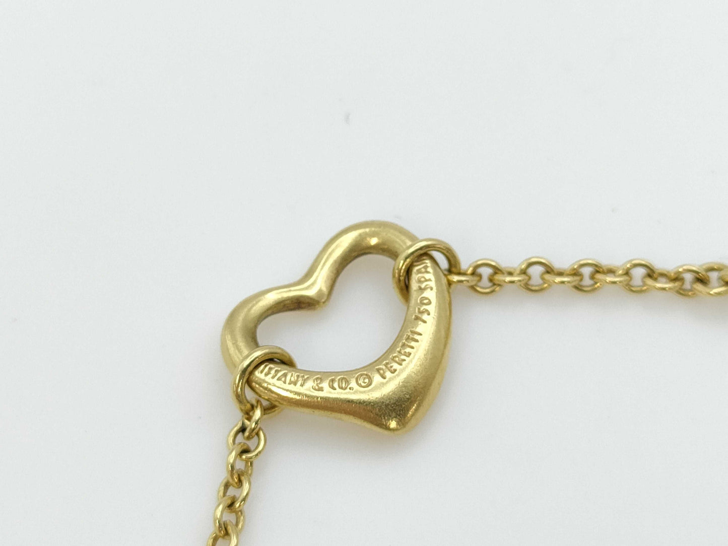 Tiffany & Co. Open Heart 5P Yellow Gold 750 5.5g Bracelet/Bangle 