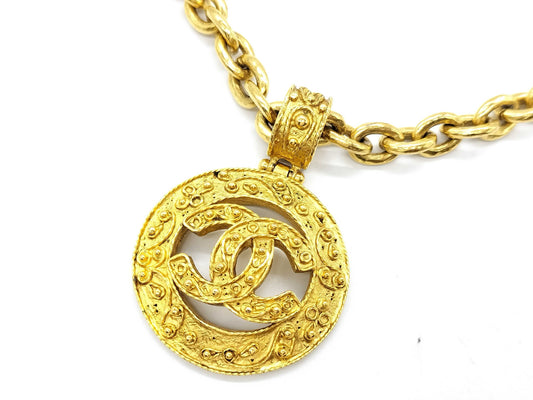 CHANEL Coco Mark Circle Chain Necklace 94A Necklace