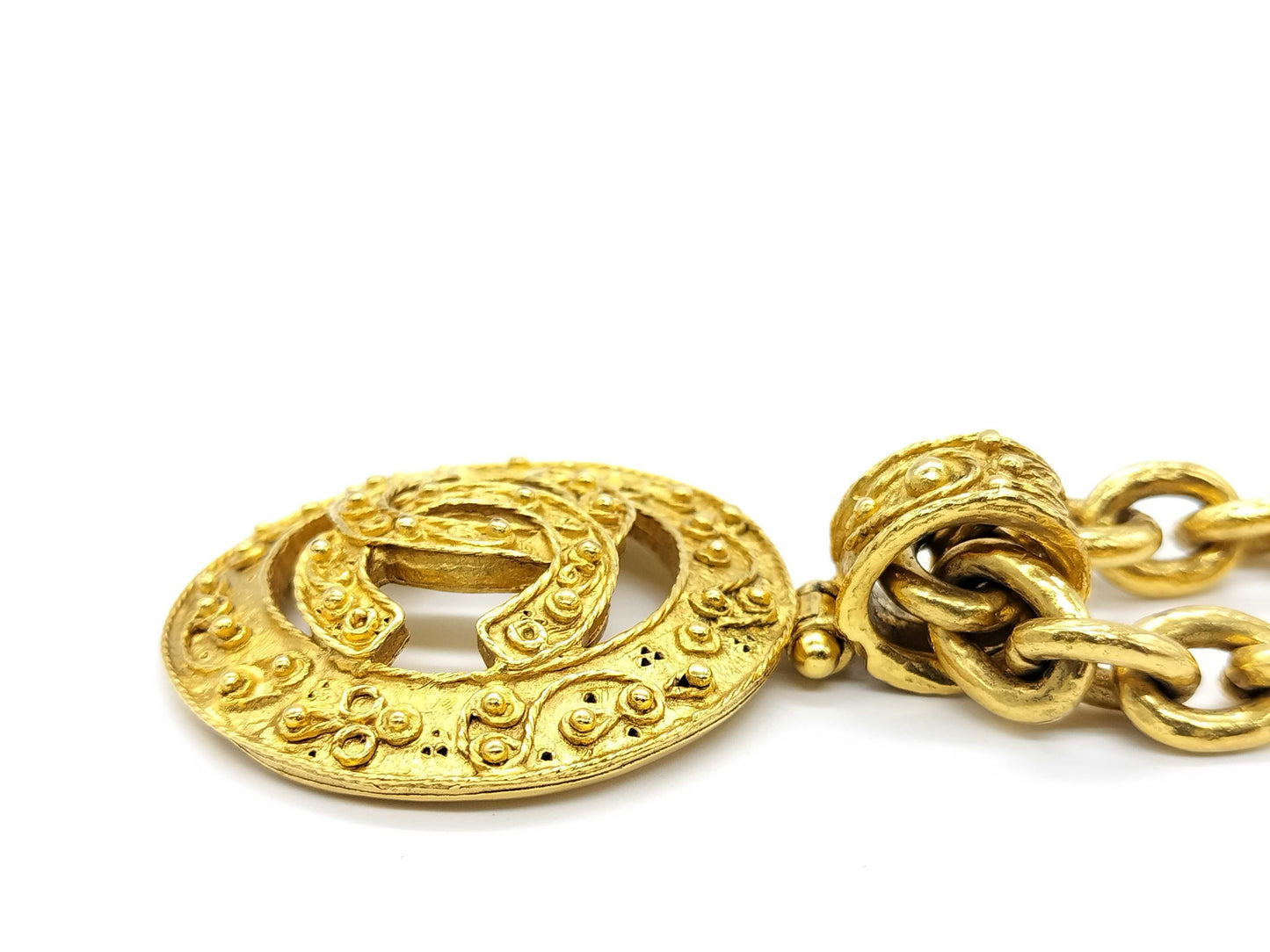 CHANEL Coco Mark Circle Chain Necklace 94A Necklace