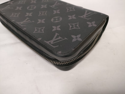 LOUIS VUITTON Monogram Eclipse Zippy XL M61698 RFID-Free Wallet/Second Bag