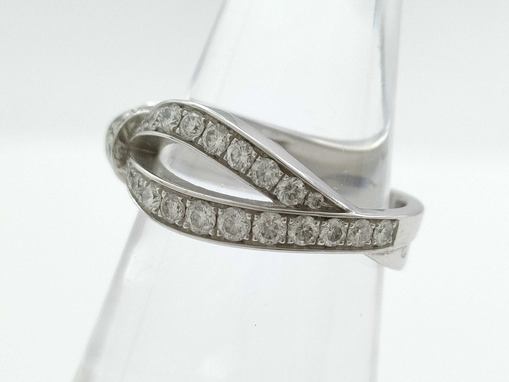 CHAUMET Lien Seduction #50 Diamond WG Au750 5.1g Ring 