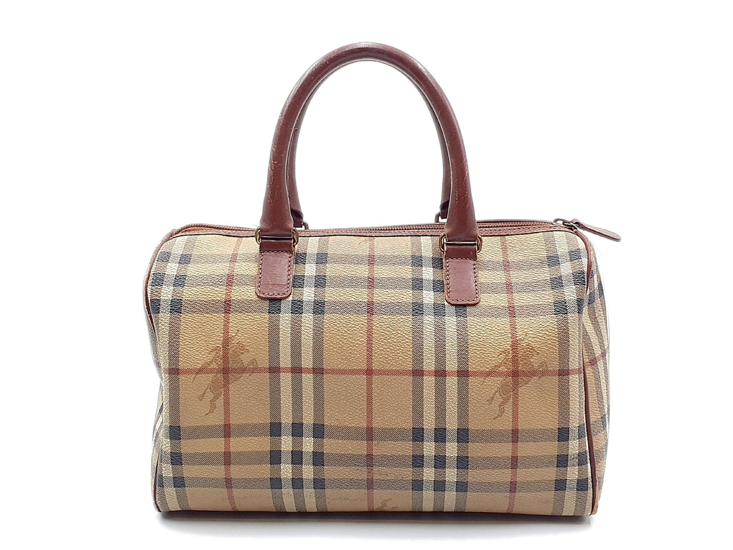 BURBERRY Nova Check Leather Handbag