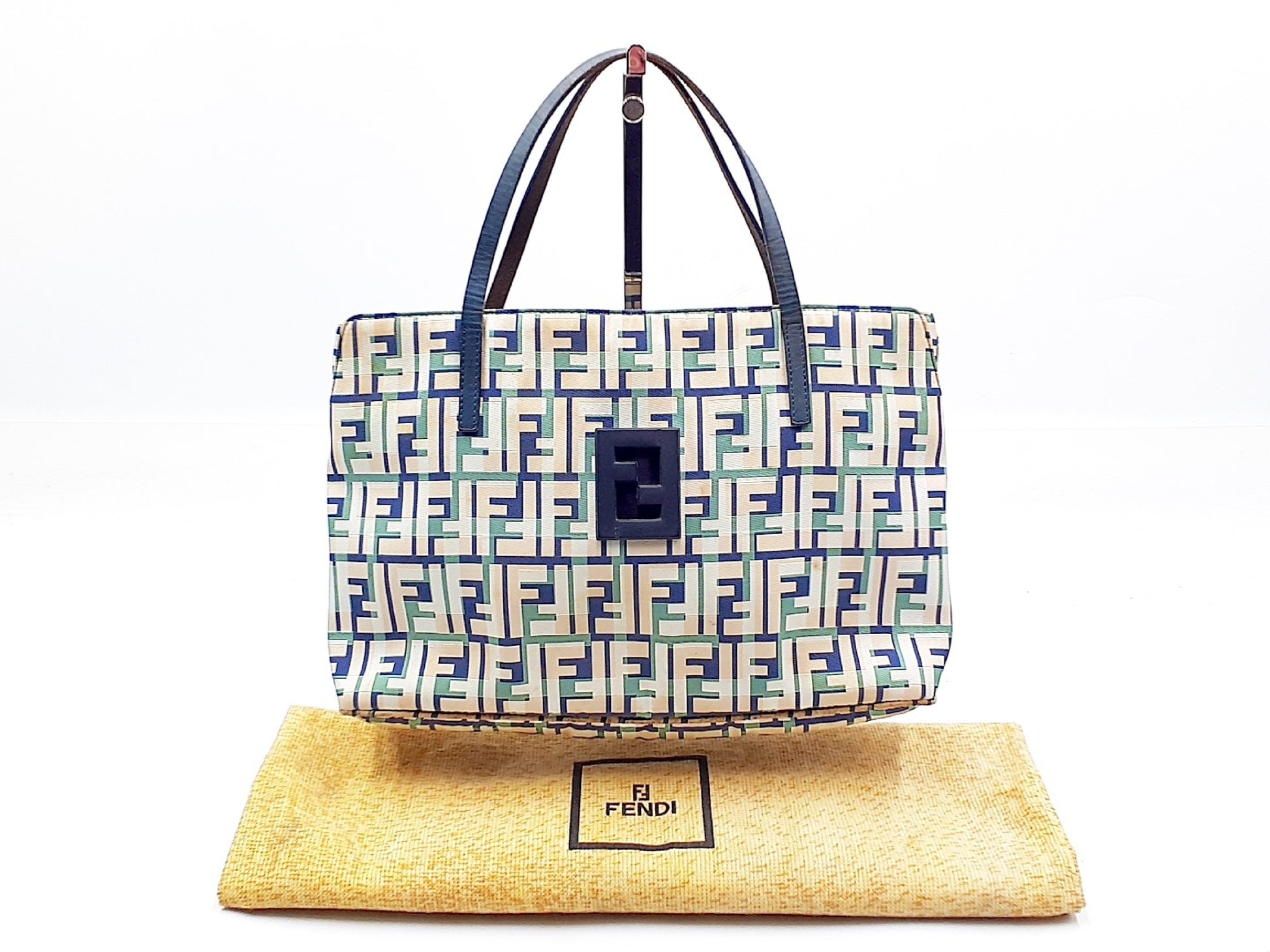 FENDI Zucca pattern leather tote bag