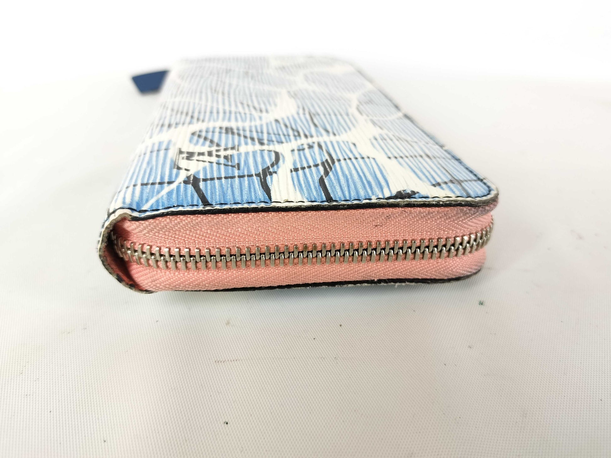 LOUIS VUITTON Epi Aqua Pattern Zippy Wallet M56233 Wallet