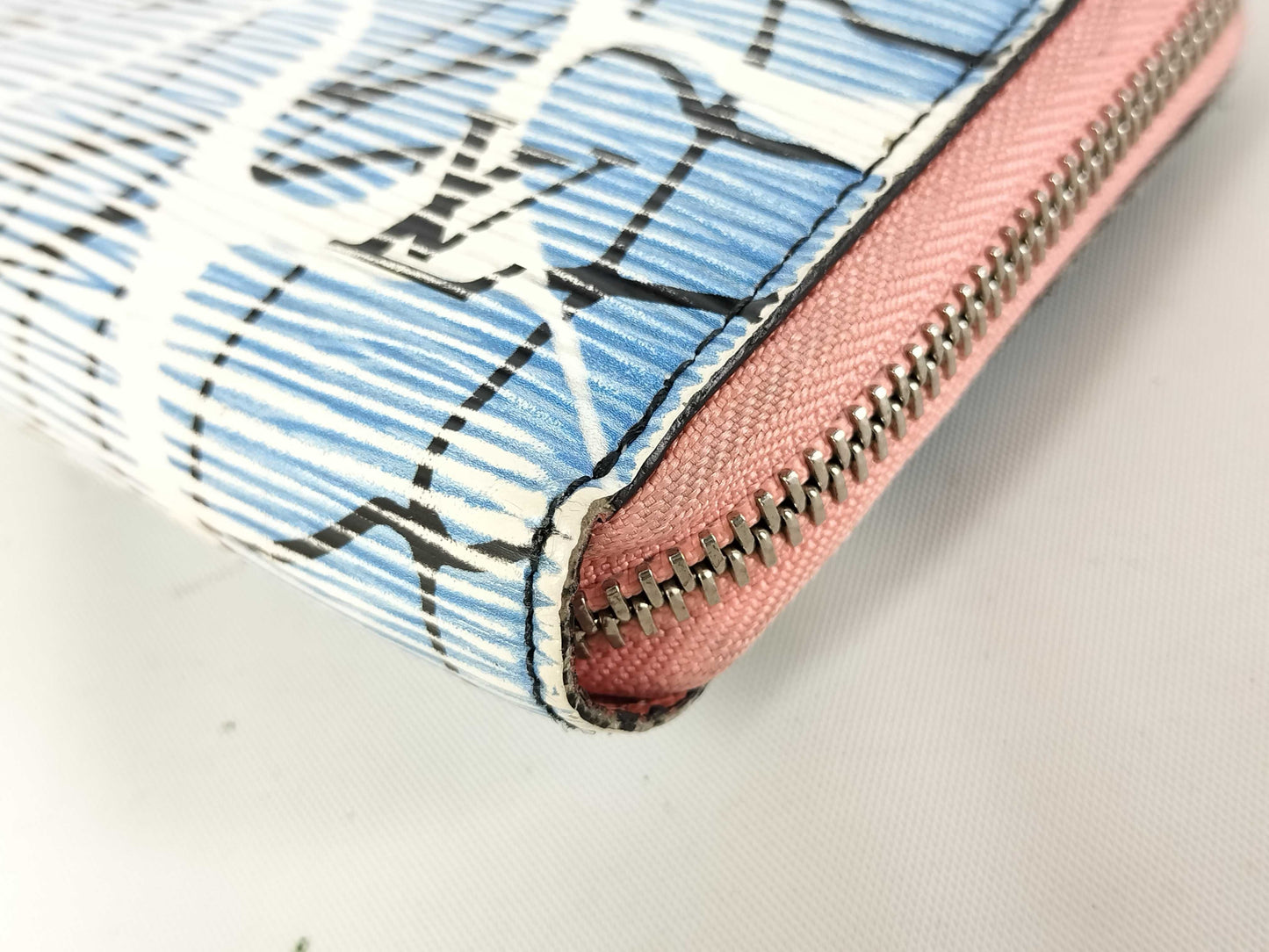 LOUIS VUITTON Epi Aqua Pattern Zippy Wallet M56233 Wallet