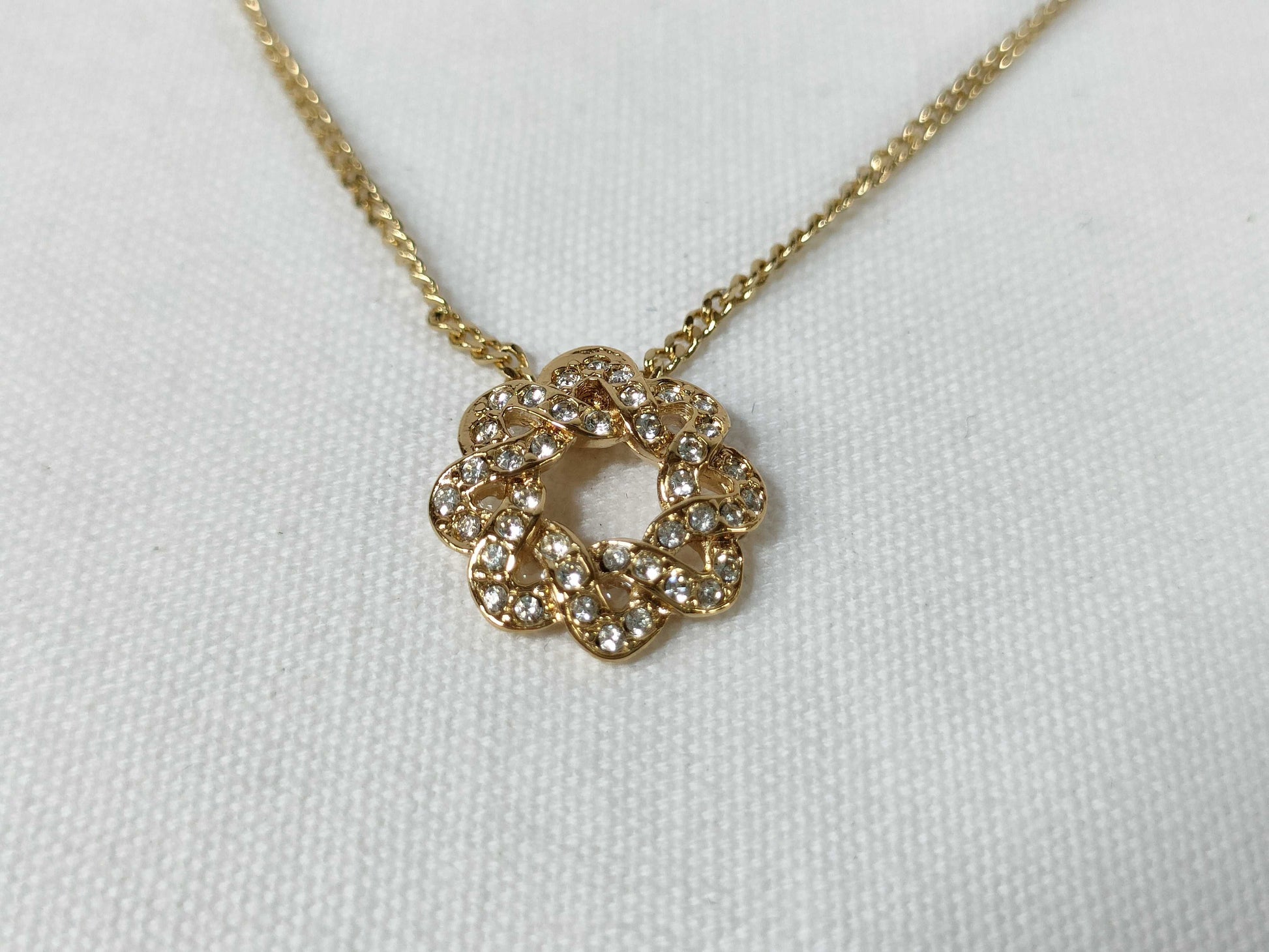 NINA RICCI Rhinestone Necklace and Courreges Earring Set Necklace