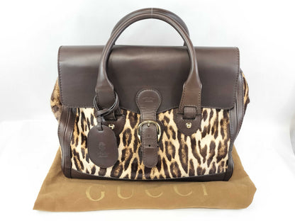 GUCCI Gucci Boston Bag, Harako Leather, 250302, with Charm, Beige