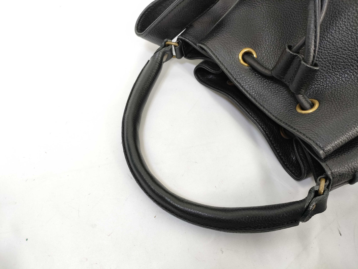 Yves Saint Laurent One-Shoulder Bag Leather Navy Shoulder Bag