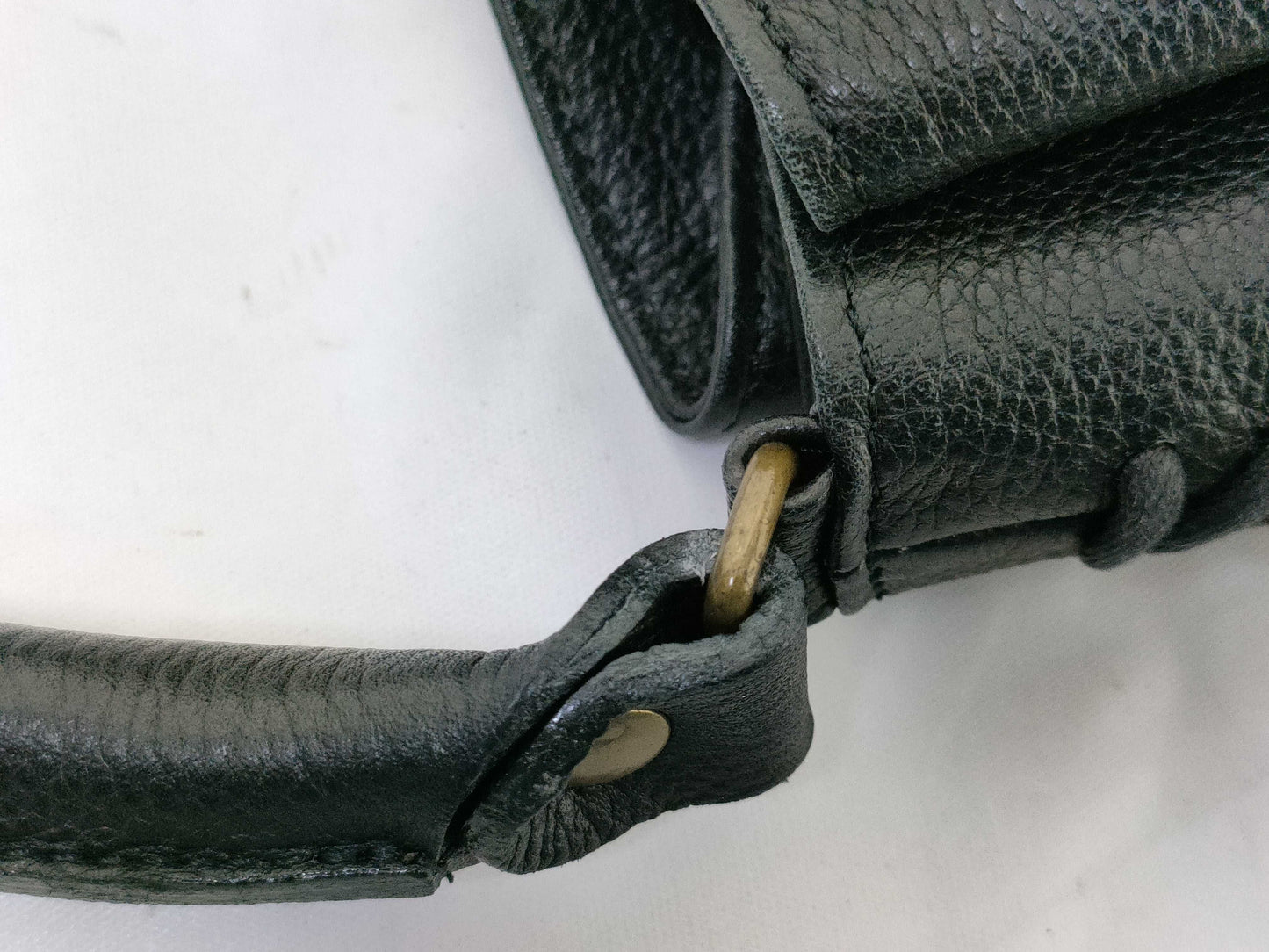 Yves Saint Laurent One-Shoulder Bag Leather Navy Shoulder Bag