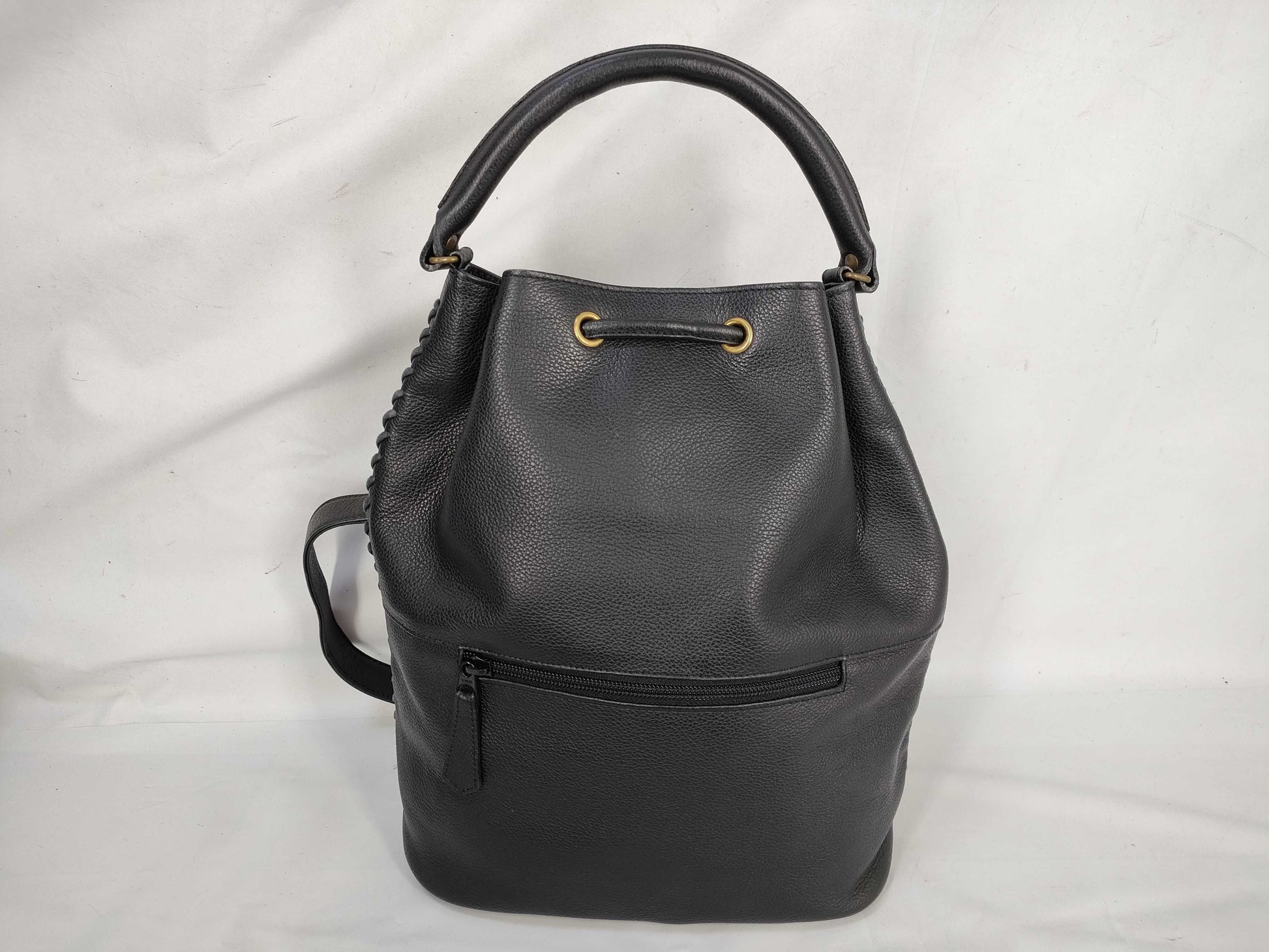 Yves Saint Laurent One-Shoulder Bag Leather Navy Shoulder Bag