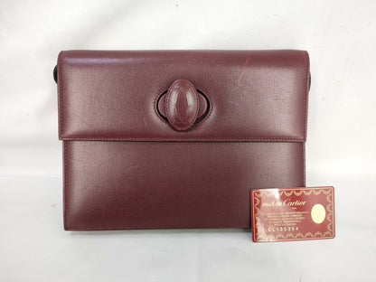Cartier Must Cartier Shoulder Bag Must Line Turnlock Bordeaux Shoulder Bag