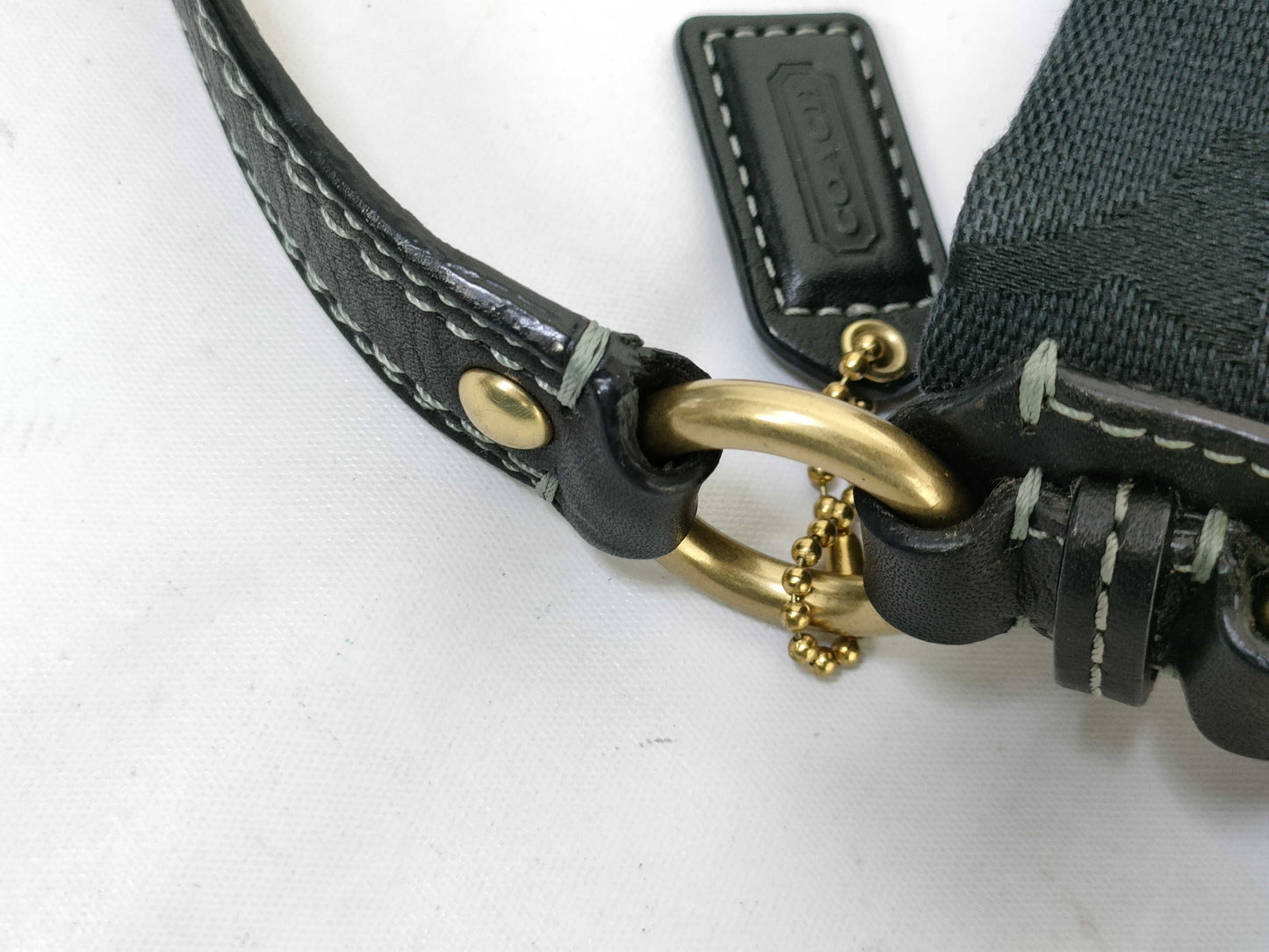 COACH Signature Coach Handbag 40347 Canvas Black Handbag