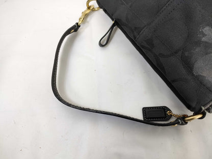 COACH Signature Coach Handbag 40347 Canvas Black Handbag