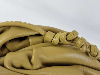 BOTTEGA VENETA Bottega The Pouch Shoulder Bag in Beige Leather