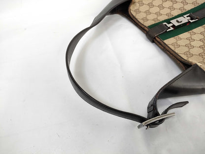 GUCCI GG Canvas Gucci Handbag Jackie Sherry Line GG Canvas Brown Handbag