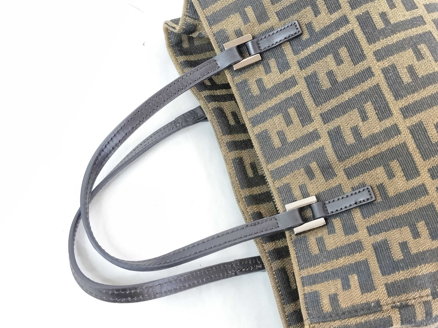 FENDI Zucca pattern Fendi handbag Zucca canvas brown handbag