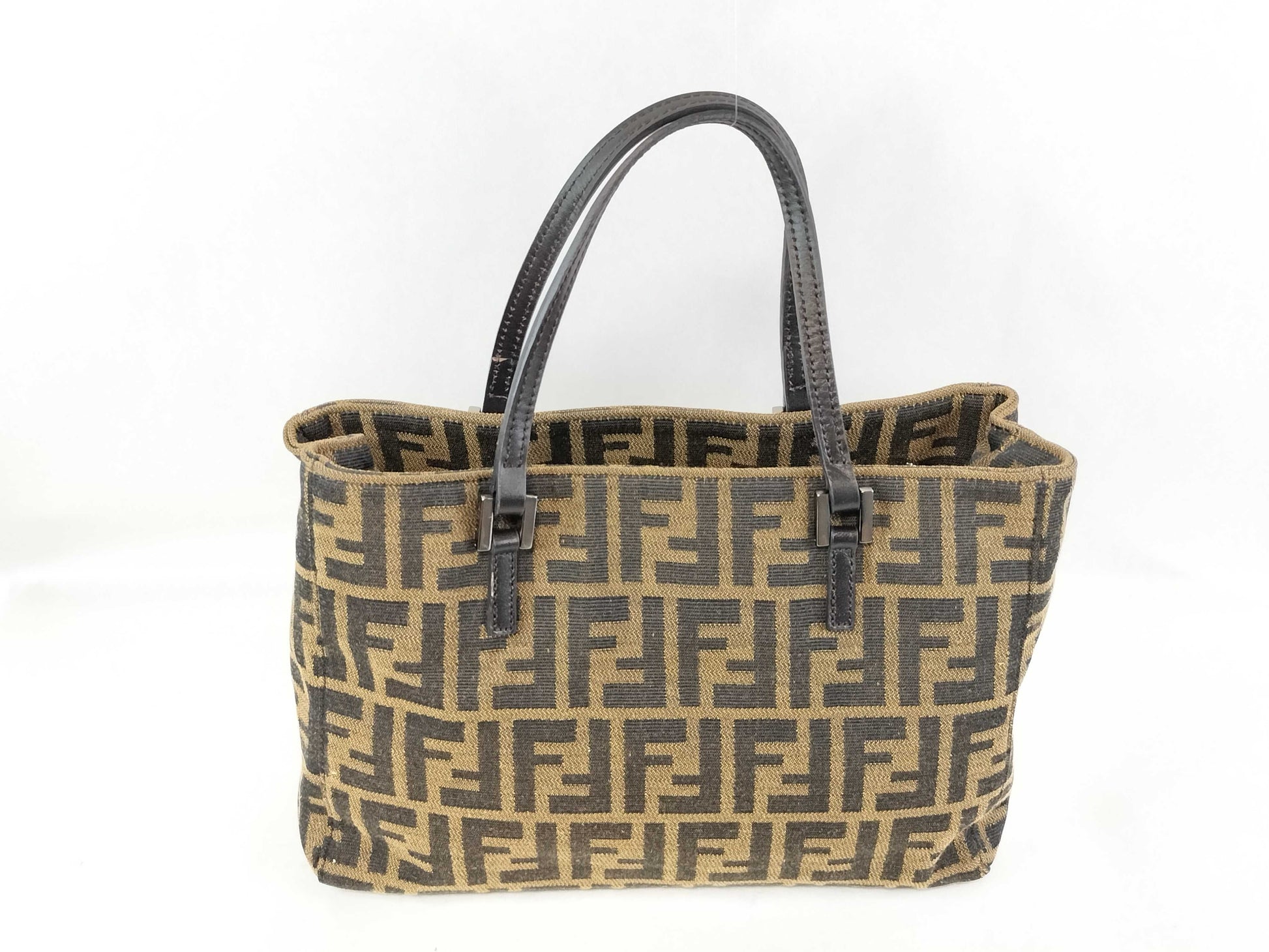 FENDI Zucca pattern Fendi handbag Zucca canvas brown handbag