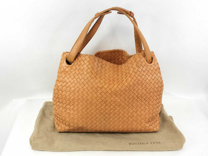 BOTTEGA VENETA Intrecciato Bottega Handbag Intrecciato Leather Orange Tote Bag