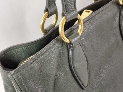 Miu Miu handbag leather green tote bag