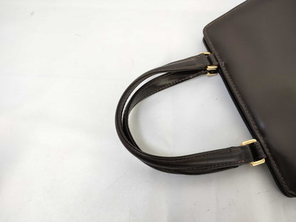 FENDI Fendi handbag, clasp closure, leather, brown