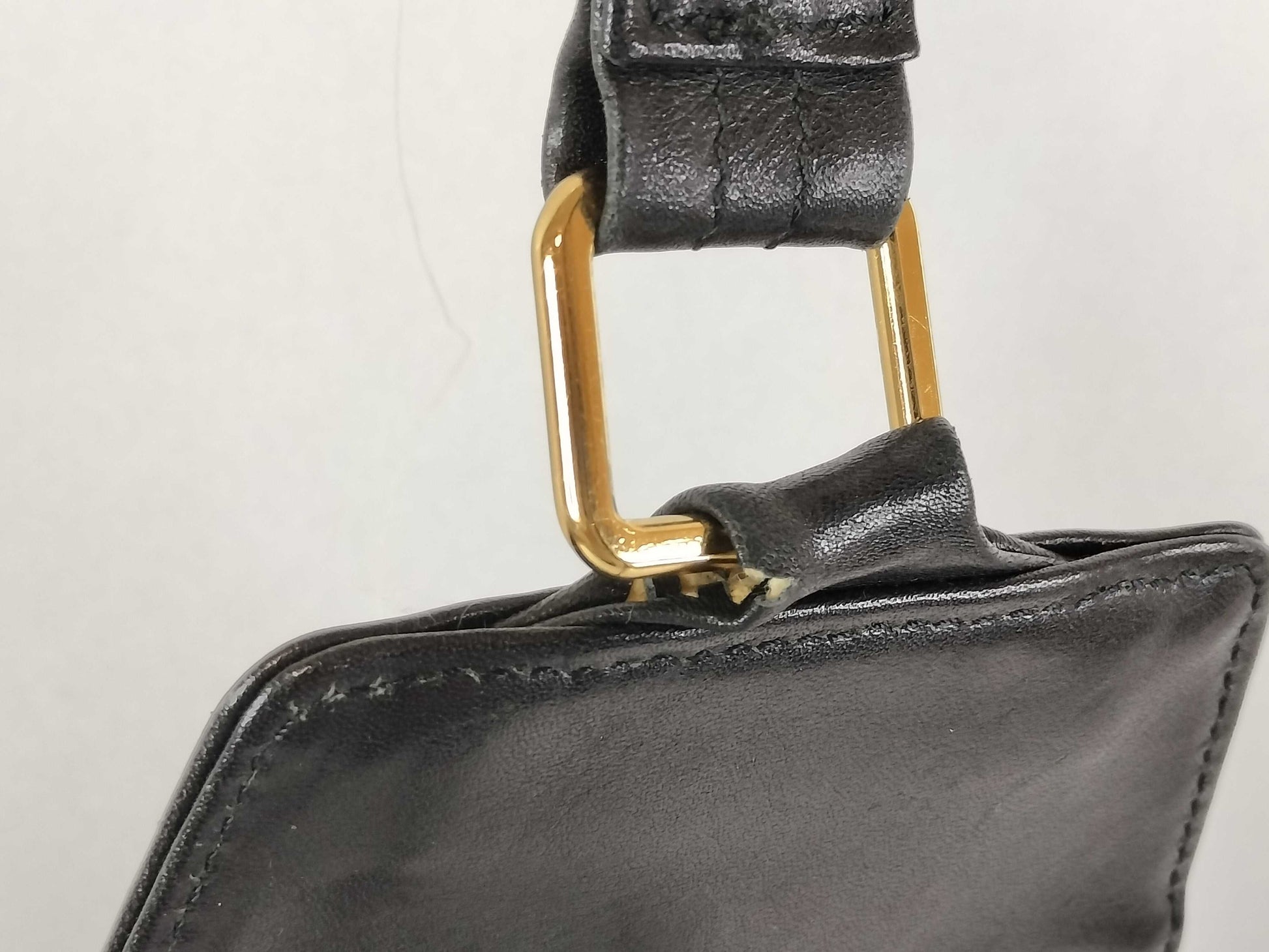 VERSACE Sunburst Black Leather Shoulder Bag