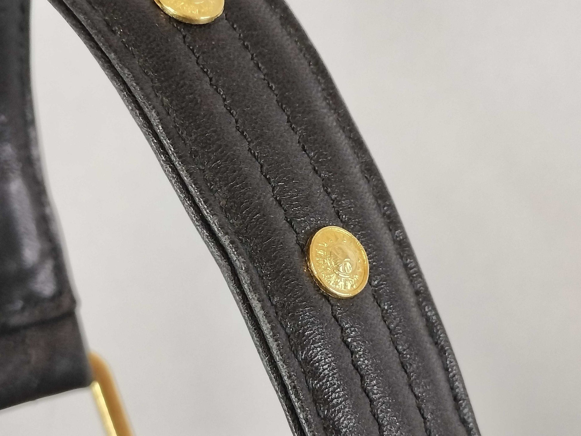 VERSACE Sunburst Black Leather Shoulder Bag