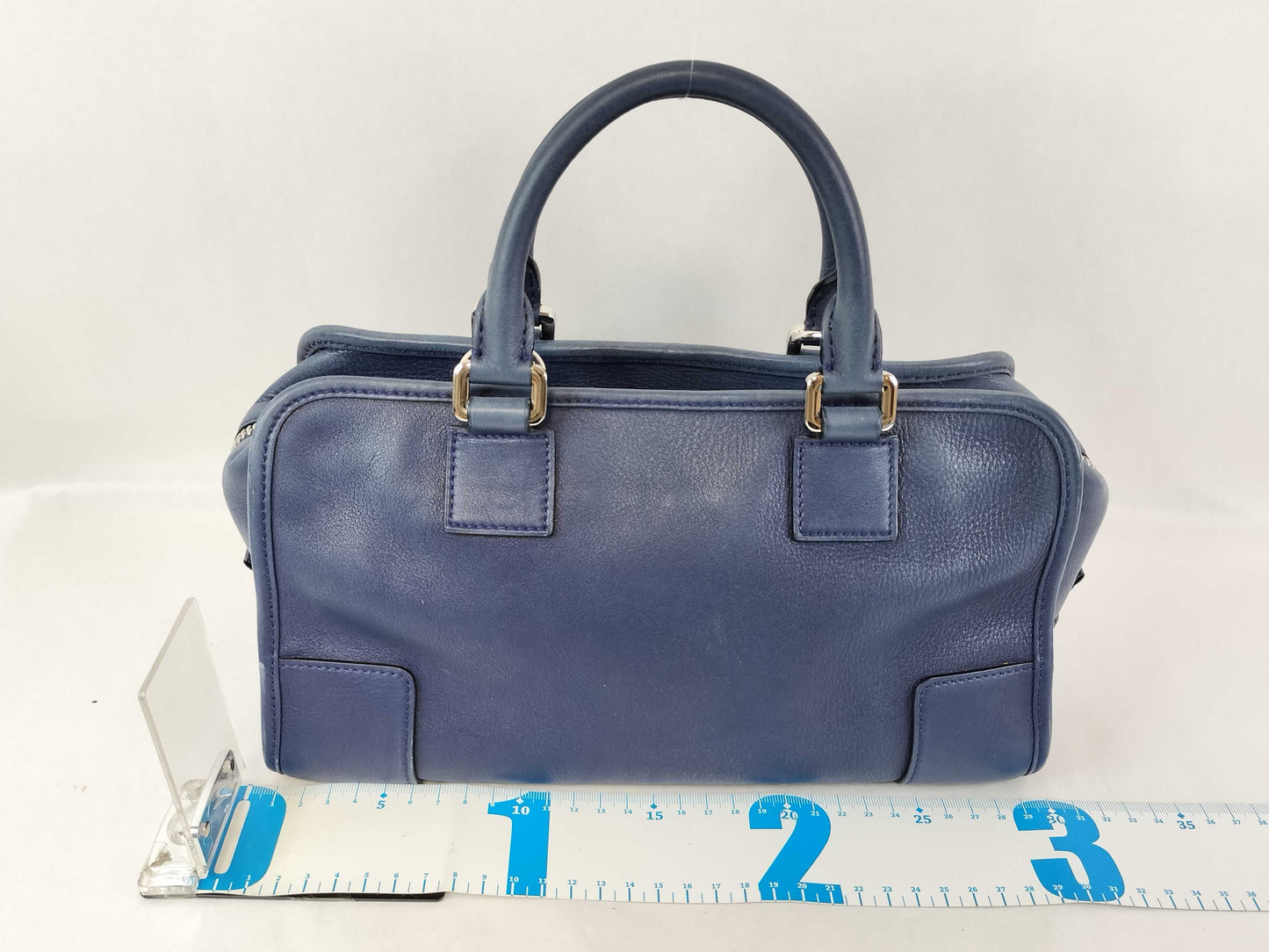 LOEWE Amazona 28 Handbag Leather Navy