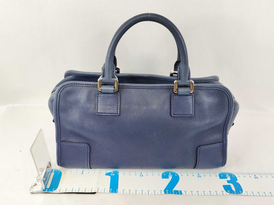 LOEWE Amazona 28 Handbag Leather Navy