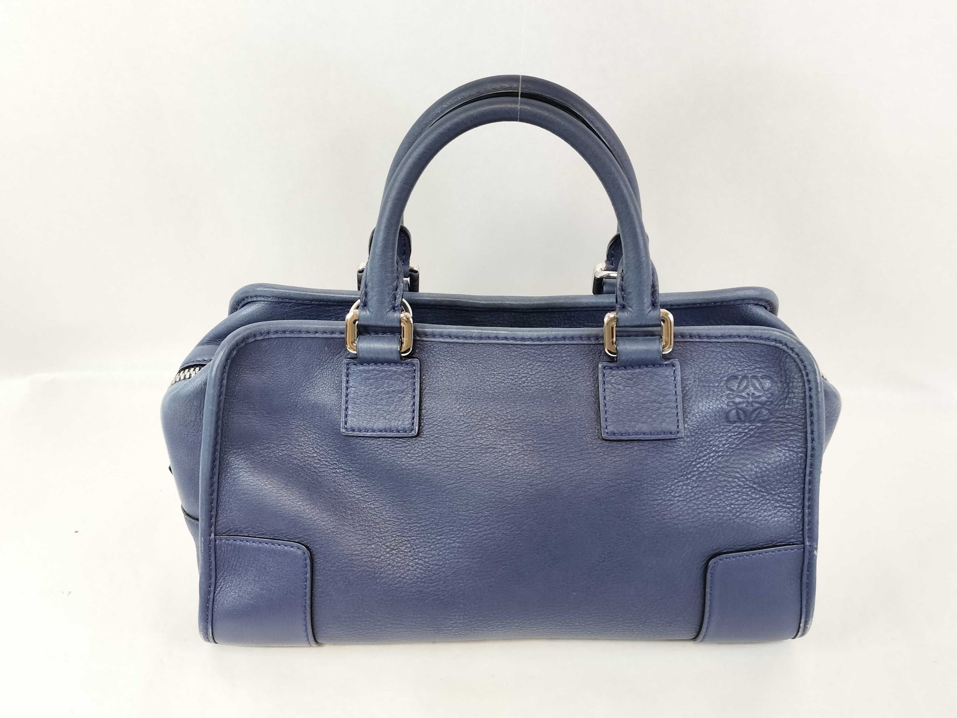 LOEWE Amazona 28 Handbag Leather Navy