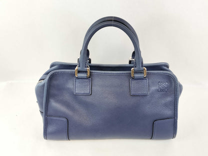 LOEWE Amazona 28 Handbag Leather Navy