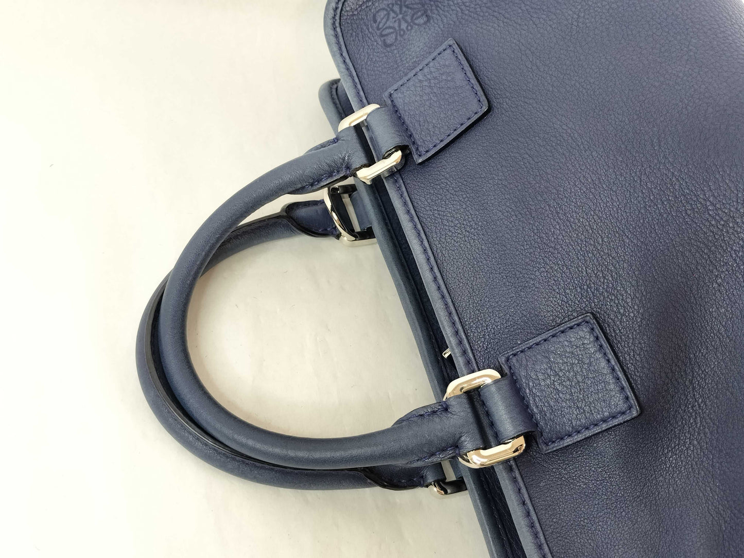 LOEWE Amazona 28 Handbag Leather Navy