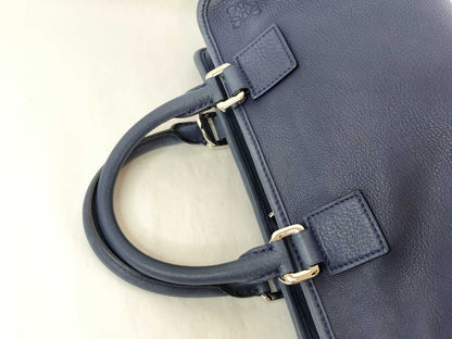 LOEWE Amazona 28 Handbag Leather Navy