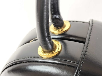 LOEWE Anagram Formal Black Leather Handbag