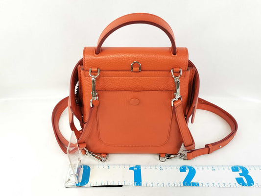 TODS Wave Orange Leather Backpack