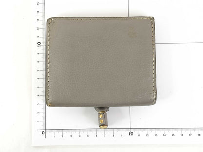 Chloe Marcie Folding Wallet in Gray Leather