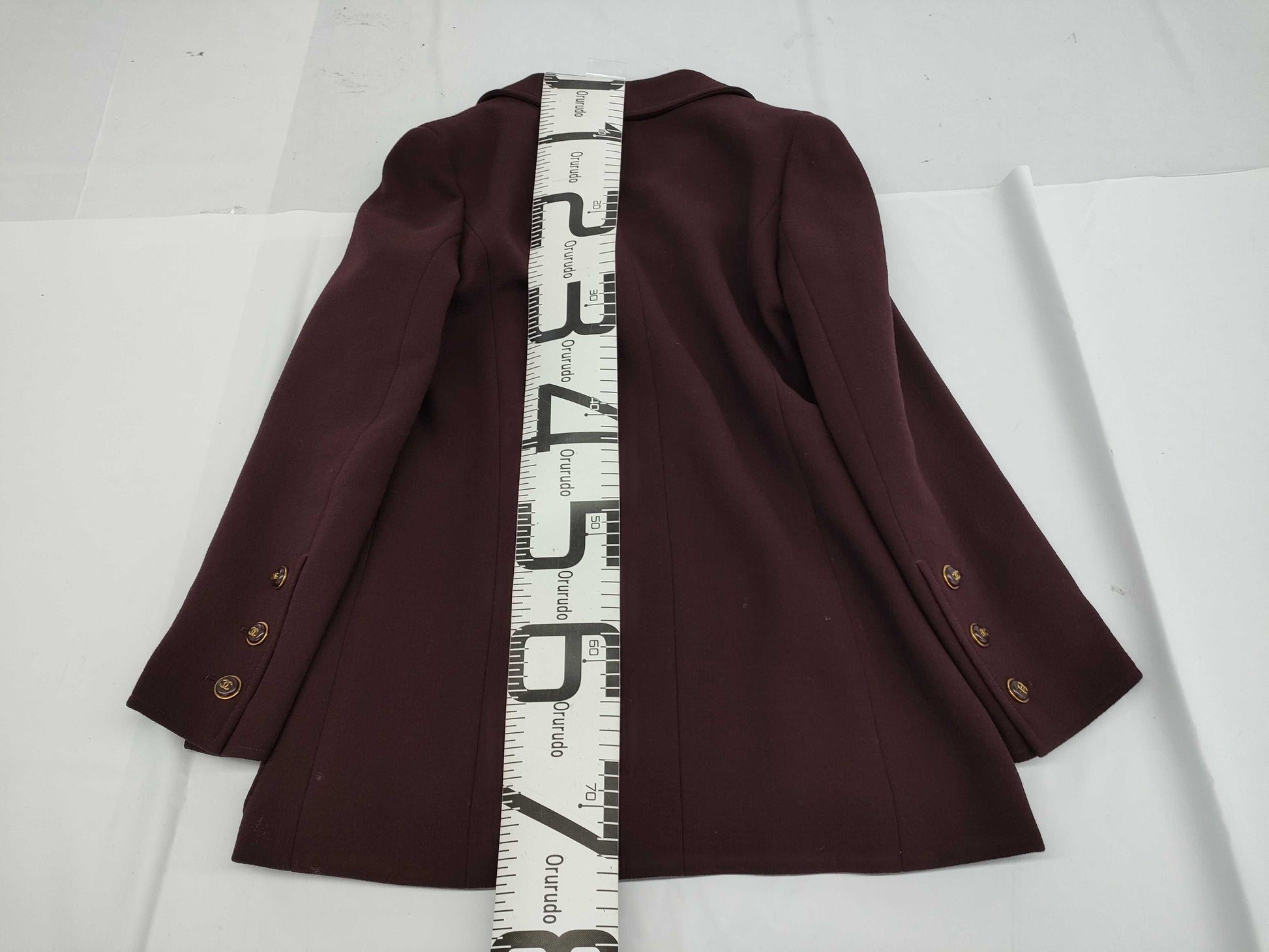 CHANEL 95A Coco Button Wool Jacket P05289V03075 Purple Size 40