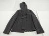 LOUIS VUITTON Wool and Silk Monogram Hoodie Black 34 Coat